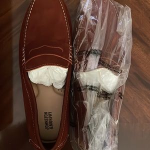Men’s size 11 Blanton Penny loafer Driving shoe. Beautiful Brick Red suede shoe.